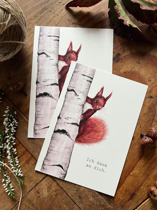 Postkarte „Eichhörnchen“