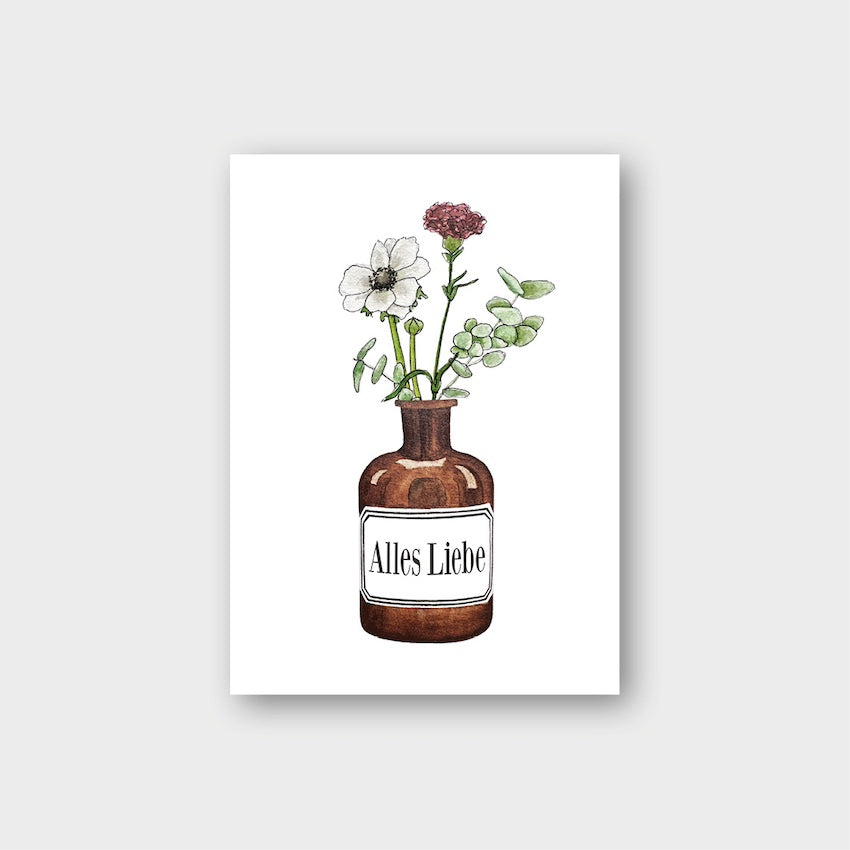 Postkarte "Apothekerglas"
