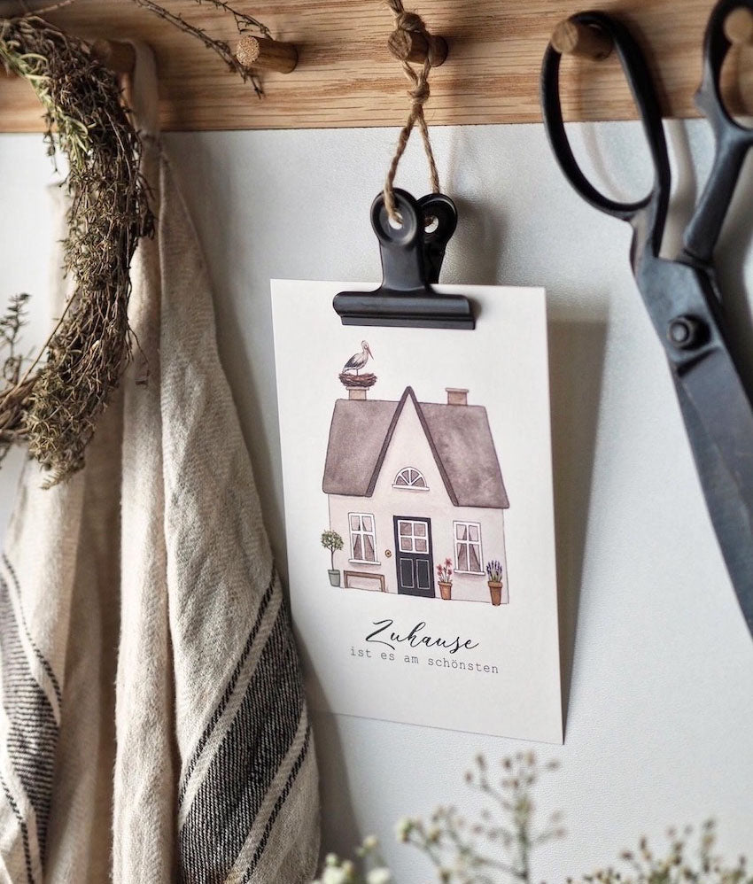 Postkarte „Zuhause“