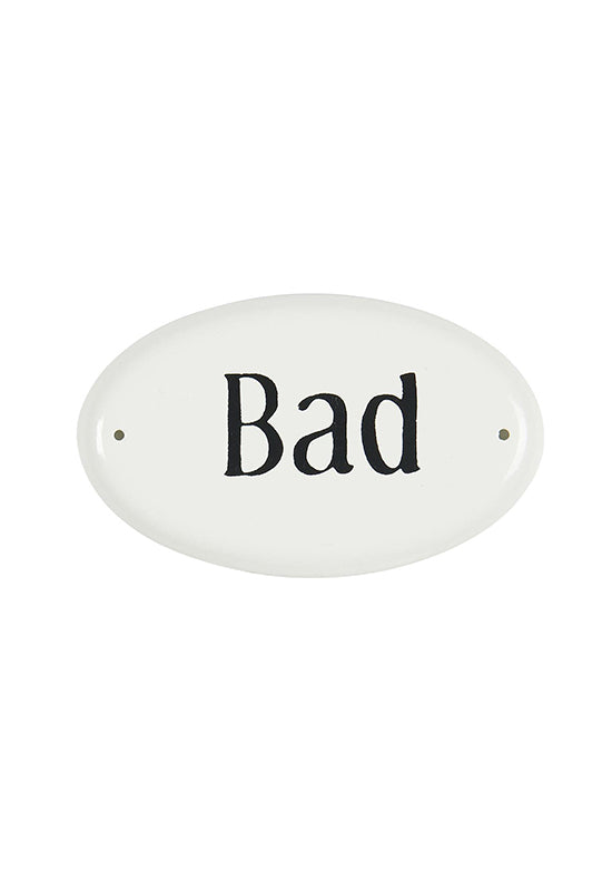 Schild „Bad“ Ib Laursen